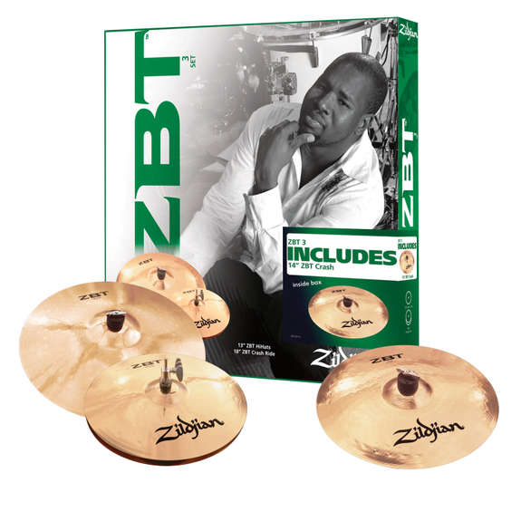 Zildjian ZBT 3 Cymbal Pack with FREE 14" Crash Cymbal Packs and