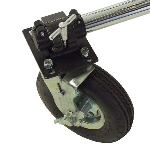 Gibraltar 9" Pneumatic Caster with Brake Drum Racks & Rack Clamps Drum Set Hardware Steve