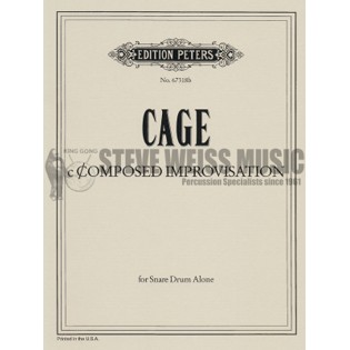 Cage Composed Improvisation For Snare Drum Sd Unaccomp Solo Snare Drum Steve Weiss Music Cage Composed Improvisation For Snare Drum Sd Unaccomp Solo Snare Drum Steve Weiss Music