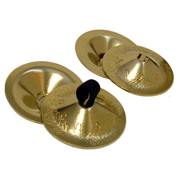 Turquoise Finger Cymbals Medium (2 PAIR) Finger Cymbals Concert